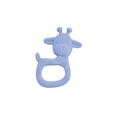 Jucarie Senzoriala Pentru Dentitie Din Silicon,    Giraffe Party   - Blue Pjb19033