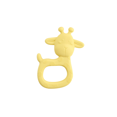 Jucarie Senzoriala Pentru Dentitie Din Silicon,    Giraffe Party   - Yellow Pjb19031