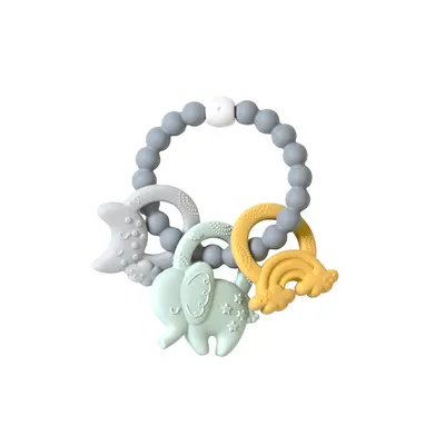 Jucarie Senzoriala Pentru Dentitie Din Silicon, Ele-fun  Blue Pjb21092