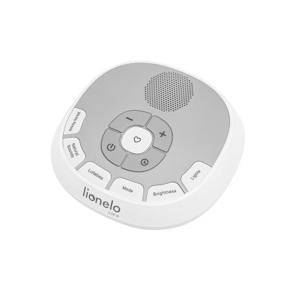 Lampa de veghe, Lionelo, BabyNap, 2 in 1, Wireless, Cu sunete si melodii de leagan, Cu 11 culori si 3 niveluri de luminozitate, Cu functie LoveBeat, Alb BYNLOC-BABYNAP