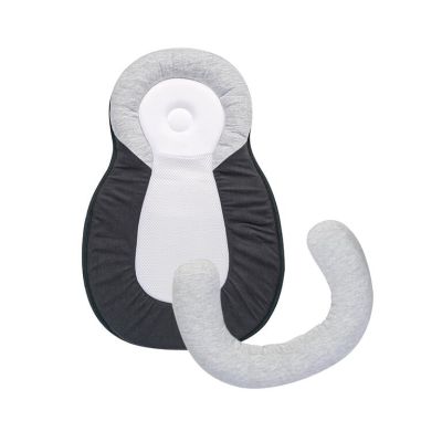 Suport De Somn 2 In 1, Anti Plagiocefalie Si Antireflux, Sustine Vertebra Cervicala, Tesatura Respirabila, Cu Insertie Detasabila, Sweet Dreams, Gri Pjb1370
