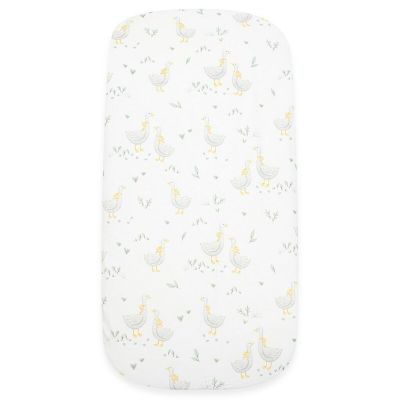 Cearceaf cu elastic, New Baby, Pentru landou, Din Bumbac certificat Oeko-Tex 100, 35 x 75 cm, 0 luni+, Goose BYN56524