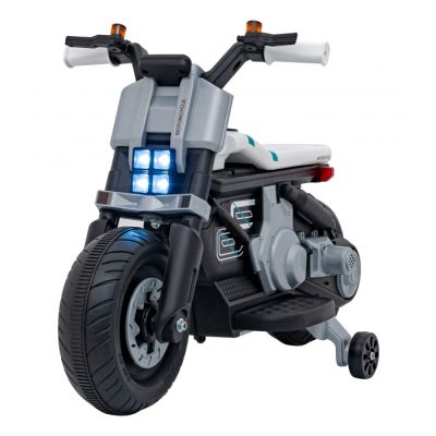 Motocicleta electrica future qls-805, roti din plastic + 2 roti ajutatoare, 88x46x56 cm, putere 25w - alb edeedipa.qls-805.bia