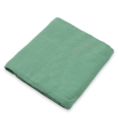 Paturica moale bebe, New Baby, Cu multiple intrebuintari, 60x60 cm, Din muselina, 100% bumbac organic, Green BYN53546