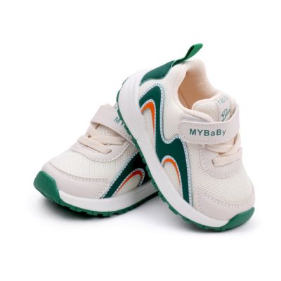 Adidasi albi cu verde - valuri mdmy2306-2-c