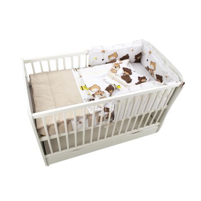 Lenjerie MyKids Teddy Play Maro 4 Piese M1 140x70 00009272