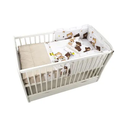 Lenjerie MyKids Teddy Play Maro 4 Piese M1 140x70 00009272