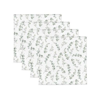 Set 4 Museline Din Bumbac Si Bambus, Scutec Multifunctional Eucaliptus, 30 X 30 Cm Pjb4136
