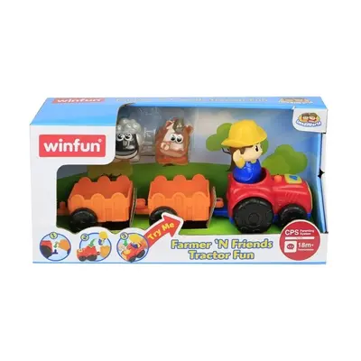 WINFUN TRACTORAS CU REMORCA SI FIGURINA FERMIER VIVWin001304