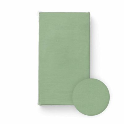 Cearceaf cu elastic, Bocioland, Pentru patut, Din 100% bumbac jersey, 120x60 cm, 0 luni+, Green BYNBL054