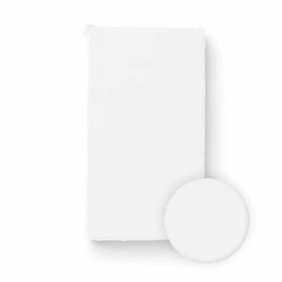 Cearceaf cu elastic, Bocioland, Pentru patut, Din 100% bumbac jersey, 120x60 cm, 0 luni+, White BYNBL050