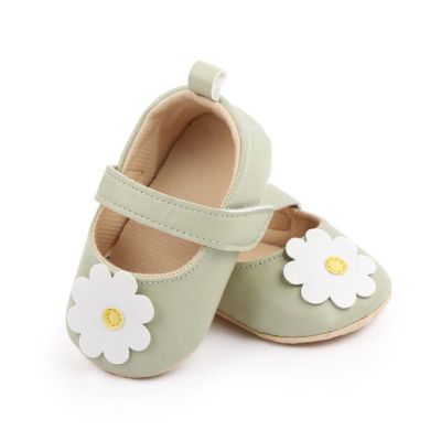 Pantofi verzi cu floare pentru bebelusi chbz2249-2-va3