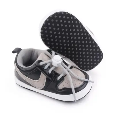 Pantofiori sport pentru bebelusi, gri cu negru chd2660-1-va3