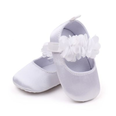 Pantofiori albi satinati cu floricele inserate csbhx3061-2-va5