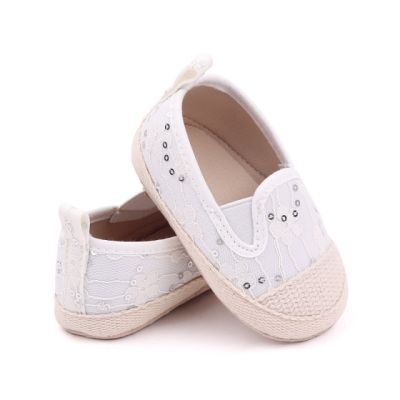 Pantofiori bebelusi, ivoire cu dantela si paiete csbh3001-1-va4