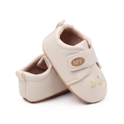 Pantofiori crem cu broderii florale chbmb4026-2-va3