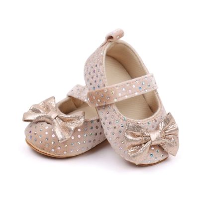 Pantofiori eleganti crem cu paiete pentru fetite csbjz7082-2-va5