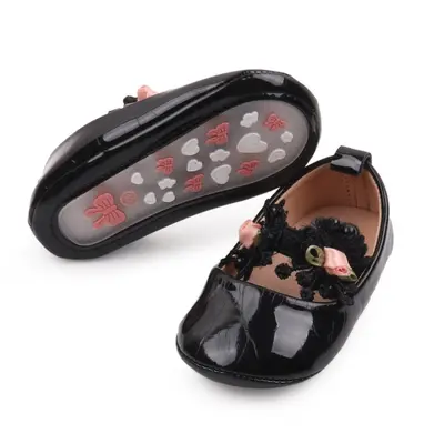 Pantofiori eleganti negrii cu trandafirasi roz csbbw3099-1-va5