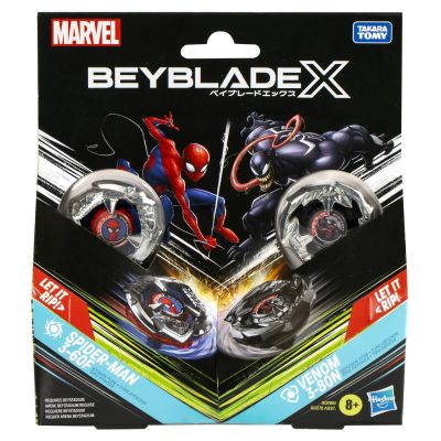 BEYBLADE X MARVEL SET DUO SPIDER MAN 3-60F SI VENOM 3-80N VIVG0278_G0288