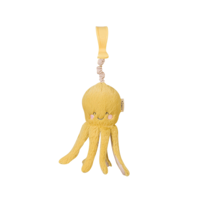 Jucarie Zornaitoare Din Plus, Agatatoare, Design    Ocean Life,   Caracatita, Mustard Pjb21732