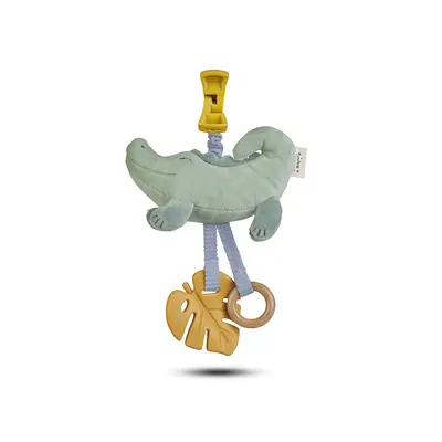 Jucarie Zornaitoare Din Plus, Parte Din Silicon Pentru Dentitie, Agatatoare, Hartie Fosnitoare, Design   Jungle Party   Crocodrile Pjb21661