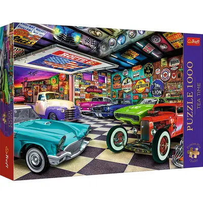 PUZZLE TREFL 1000 PREMIUM PLUS TEA TIME GARAJUL COLECTIONARULUI DE MASINI VIV10845