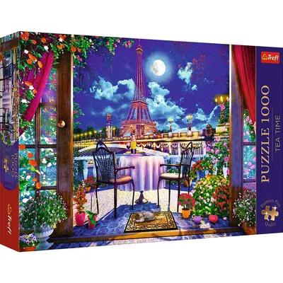 PUZZLE TREFL 1000 PREMIUM PLUS TEA TIME PARISUL IN LUMINA LUNII VIV10843