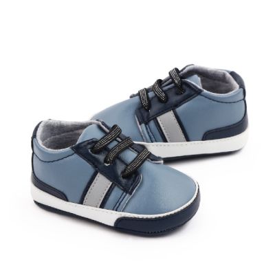 Pantofiori sport bebelusi, albastri cu detalii bleumarine chm22-9-1-va7