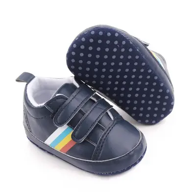 Pantofiori sport bebelusi bleumarine cu dungi multicolore chd2670-2-va6