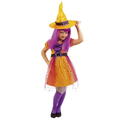 Costum de carnaval - vrajitoare superstar (portocaliu)
