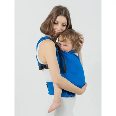 Marsupiu isara preschooler iris blue bamboo