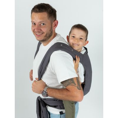 Marsupiu isara quick half buckle preschooler graphite linen