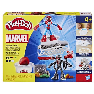 PLAY DOH SPIDERMAN SET 2 FIGURINE BATALIE CU LANSATOR SI SULITA VIVF9827