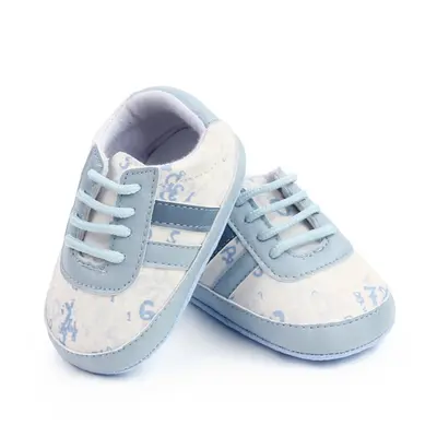 Pantofiori sport, albi cu nuante de albastru - cifre chd2763-2-va9