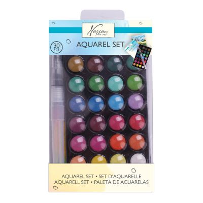 Set 28 acuarele si pensula cu rezervor