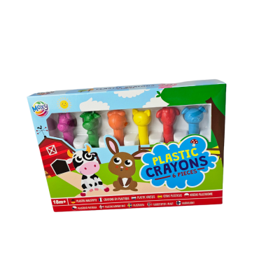 Set 6 creioane de plastic  - ferma