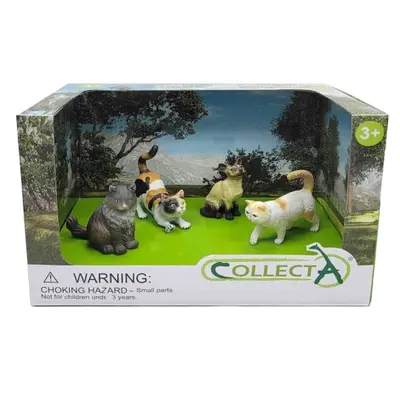 Set de 4 figurine pictate manual pisicute indragite 84218 - okecol84218uob