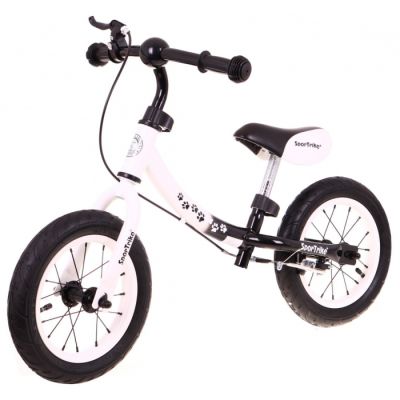 Bicicleta fara pedale cu frana si cadru variabil, roti gonflabile, boomerang sportrike - alb edeedirb.wb-06.bi