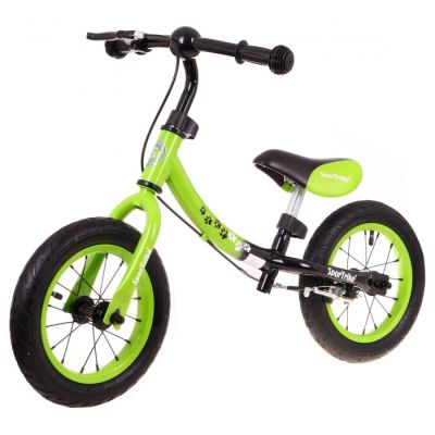 Bicicleta fara pedale cu frana si cadru variabil, roti gonflabile, boomerang sportrike - verde edeedirb.wb-06.zie