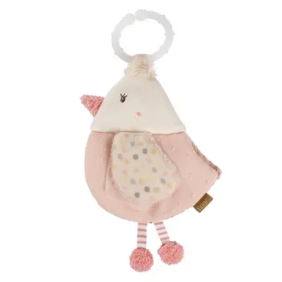 Carticica din plus pentru bebelusi - pasare pastel