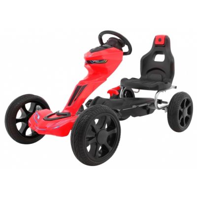 Kart cu pedale si roti eva, varsta 3 ani+, 123x60x69 cm, gokart grand ride - rosu edeedi1502.cr