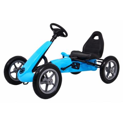 Kart cu pedale si roti gonflabile, varsta 3 ani+, 113x60x65 cm, gokart star - albastru edeedi1904.nie