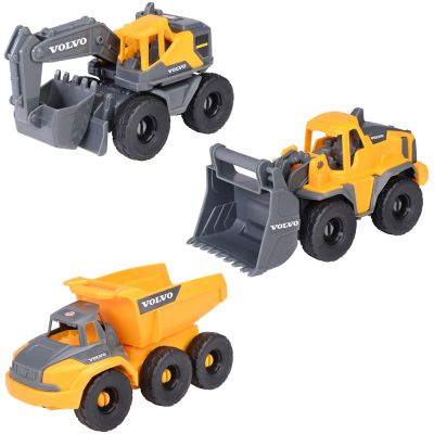 Set dickie toys construction set cu 3 vehicule 16 cm hubs203722015