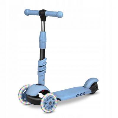 Trotineta 3 in 1 cu roti cu led ricokids todi 765401 - albastru edeedi765401