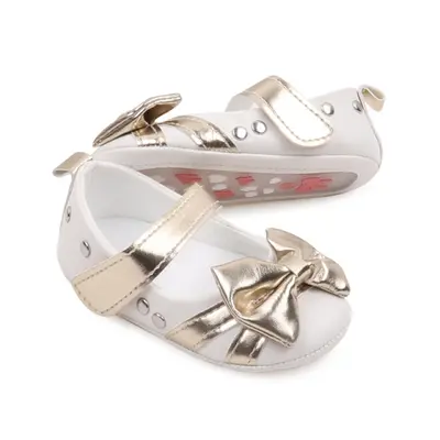 Pantofiori eleganti albi cu insertii aurii csbbw3095-3-va11