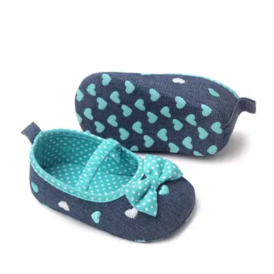 Balerini denim cu inimioare brodate csbh2329-1-va15