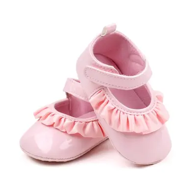 Pantofiori cu volanas din piele ecologica lacuita csbhx3106-va16