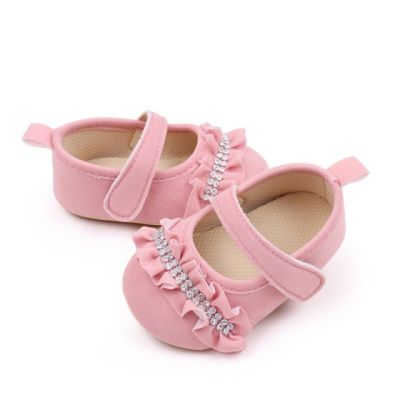 Pantofiori roz cu strasuri si volanase csbjz7085-2-va13