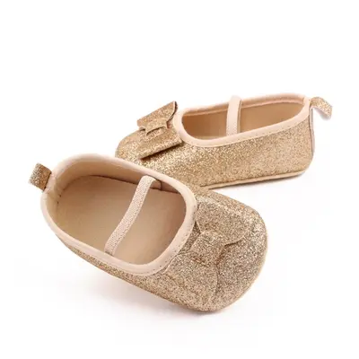 Pantofiori aurii cu fundita delicata chm22-5-1-va18