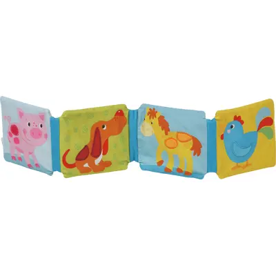 Carte textila cu sunete - zornait, chitait, fosnet, pentru bebelusi si toddleri - okegoki65252